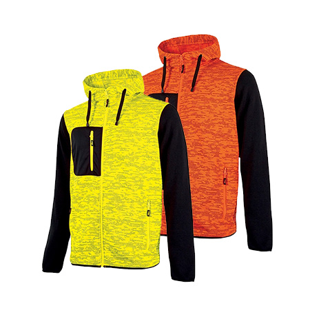 SWEAT-SHIRT ZIPP JAUNE FLUO