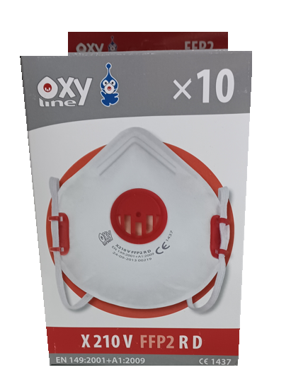 BOITE DE 10 MASQUES AVEC VALVE FFP2D